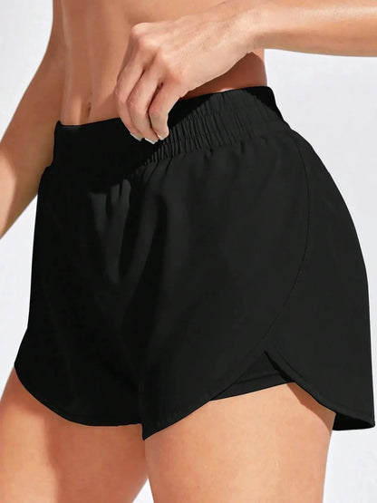 Women Running Yoga Shorts High Waist Gym Workout Fitness Shorts