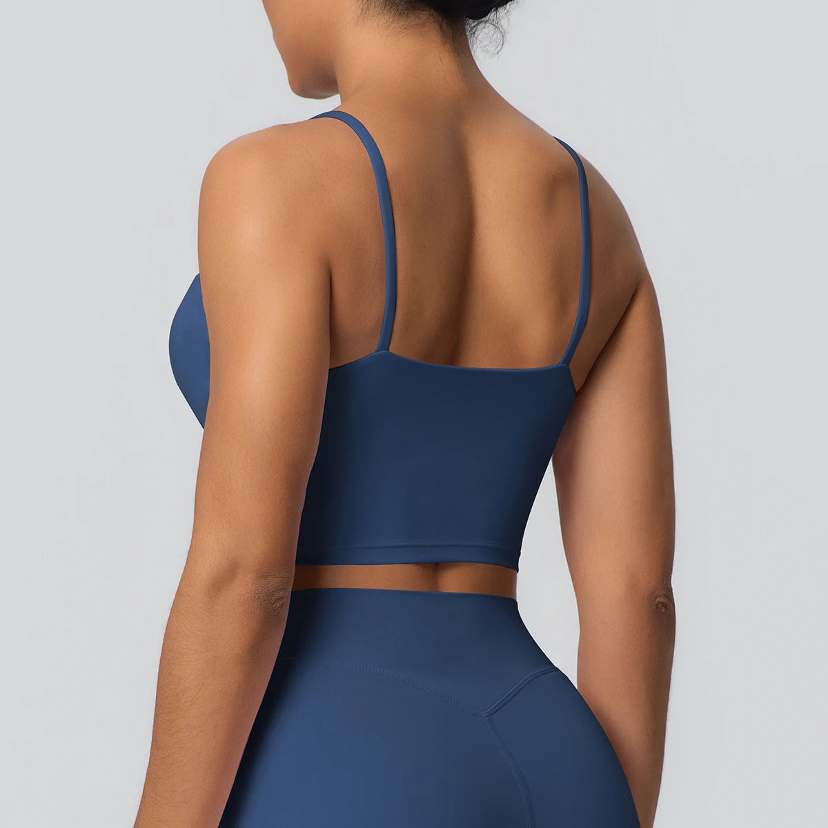 Women Backless Sports Bra Naked Feel Yoga Gym Workout Padded Top