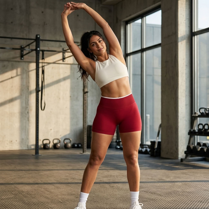 Fierce Ember™ Contour High-Waist Gym Shorts