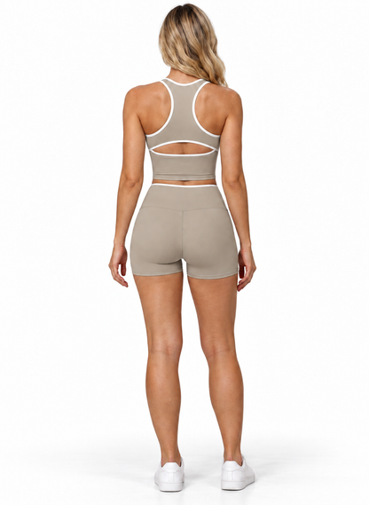 Freedom Flow™ Contrast Open-Back Crop Top