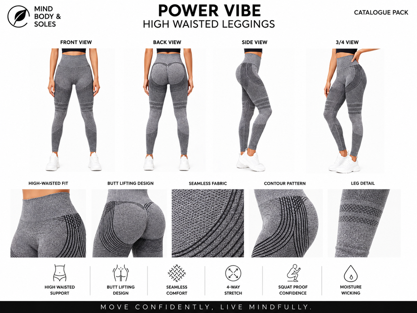 Power Vibe - High Waisted Compression Leggings