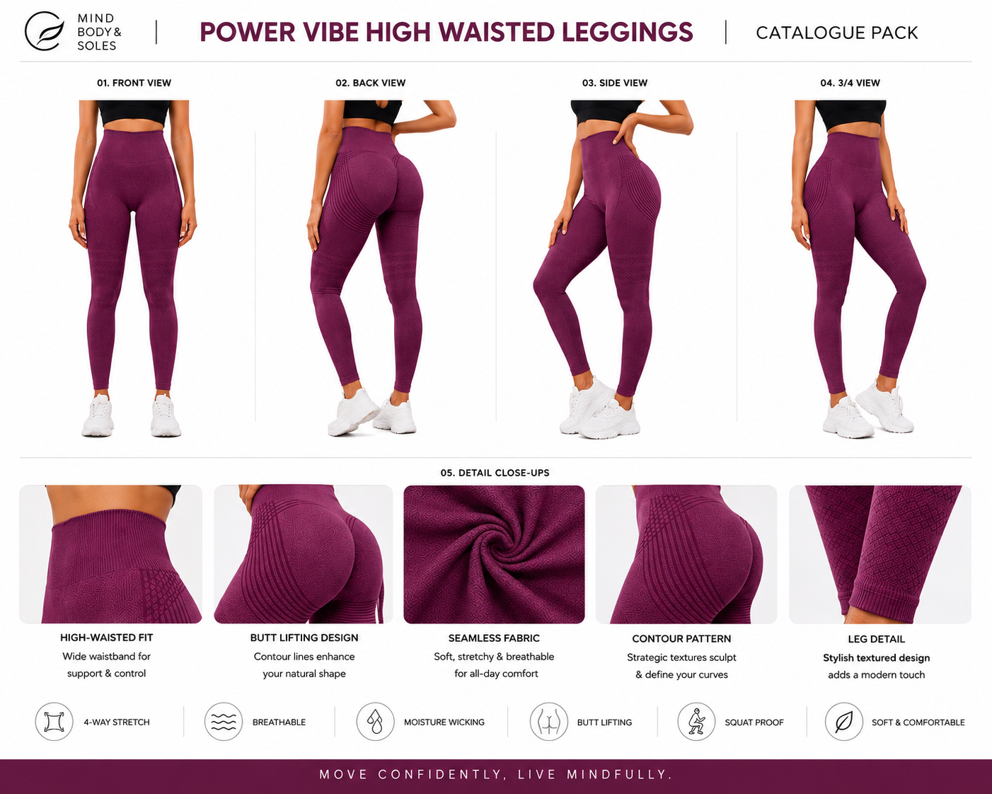 Power Vibe - High Waisted Compression Leggings