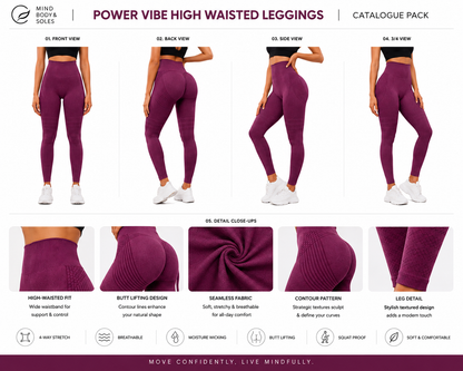 Power Vibe - High Waisted Compression Leggings