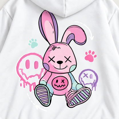 Studio & Street™ Rebel Bunny Printed Fleece Hoodie