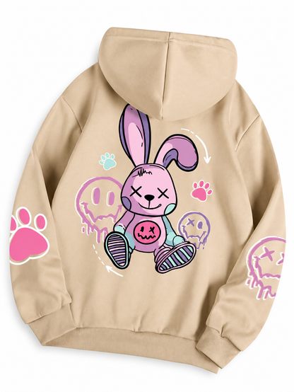 Studio & Street™ Rebel Bunny Printed Fleece Hoodie